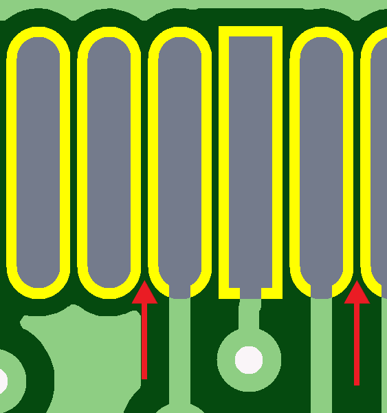 Масочный мостик (Solder Mask Bridge) между ножками компонента